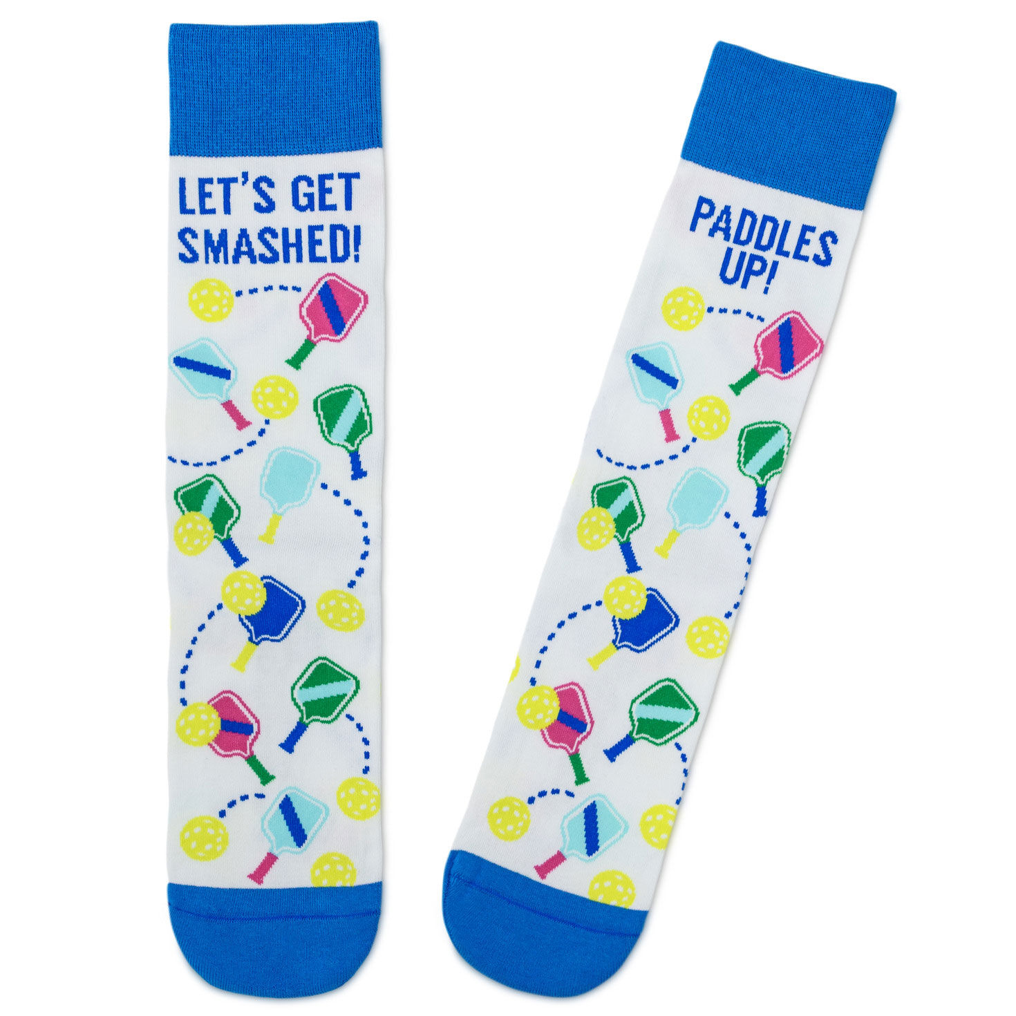 Let's Get Smashed Pickleball Novelty Crew Socks