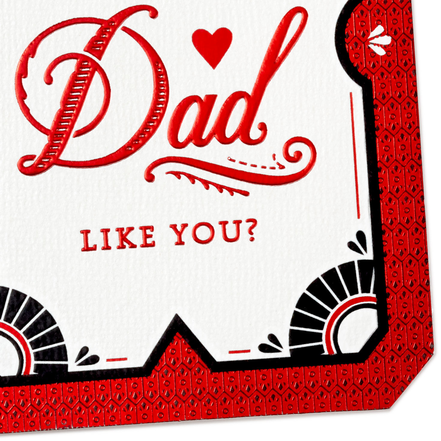 Art Deco Valentine's Day Card for Dad Card Front Detail image number 5