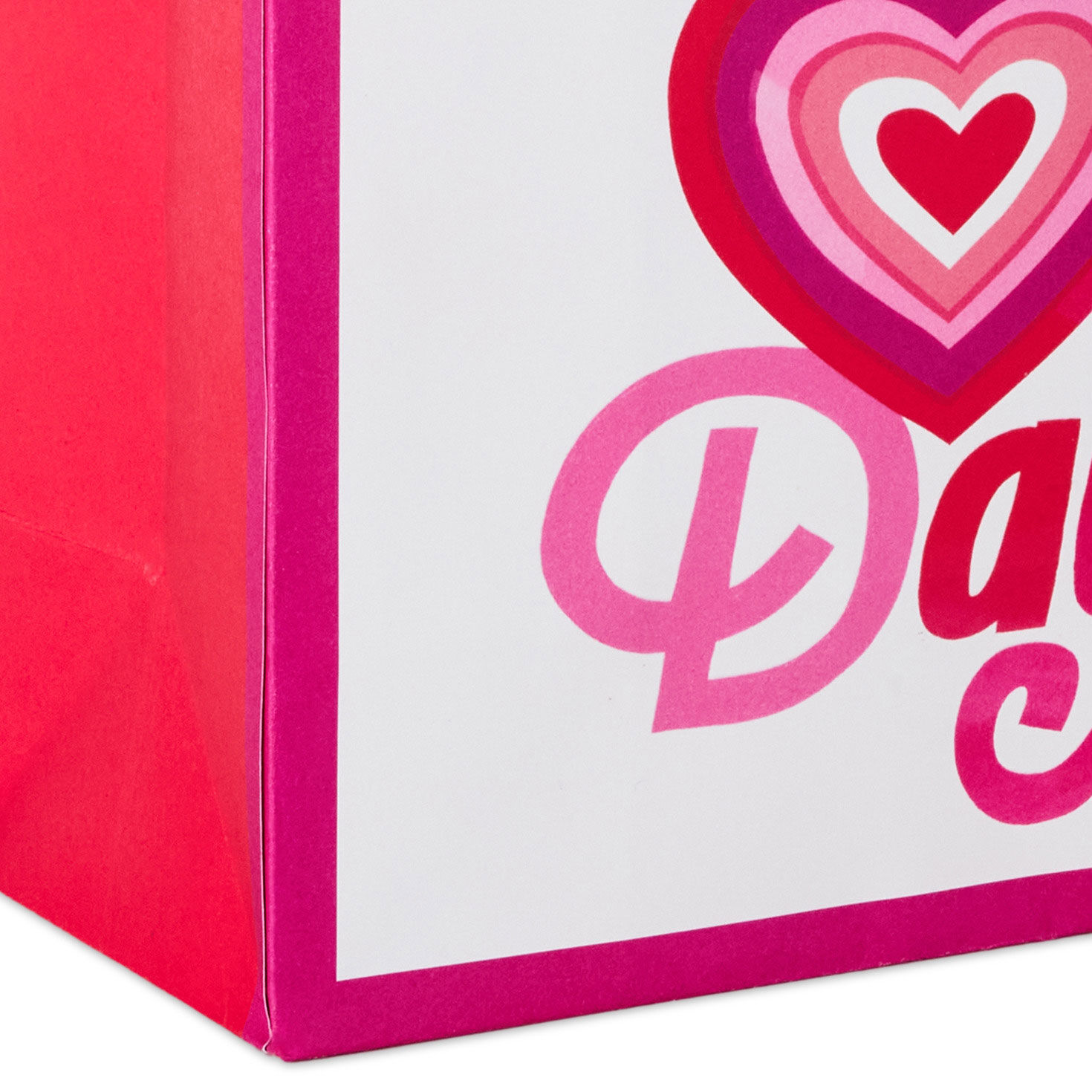 Small Valentine's Day Gift Bag With Tissue Paper upclose side detail image number 5