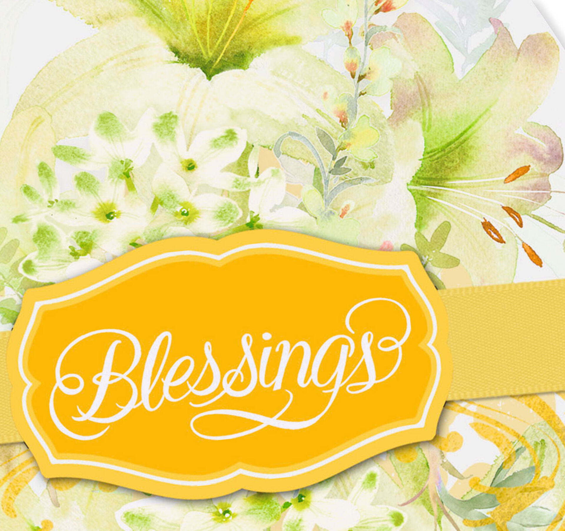 Watercolor Lily Flowers Blessings Easter Card - Greeting Cards - Hallmark