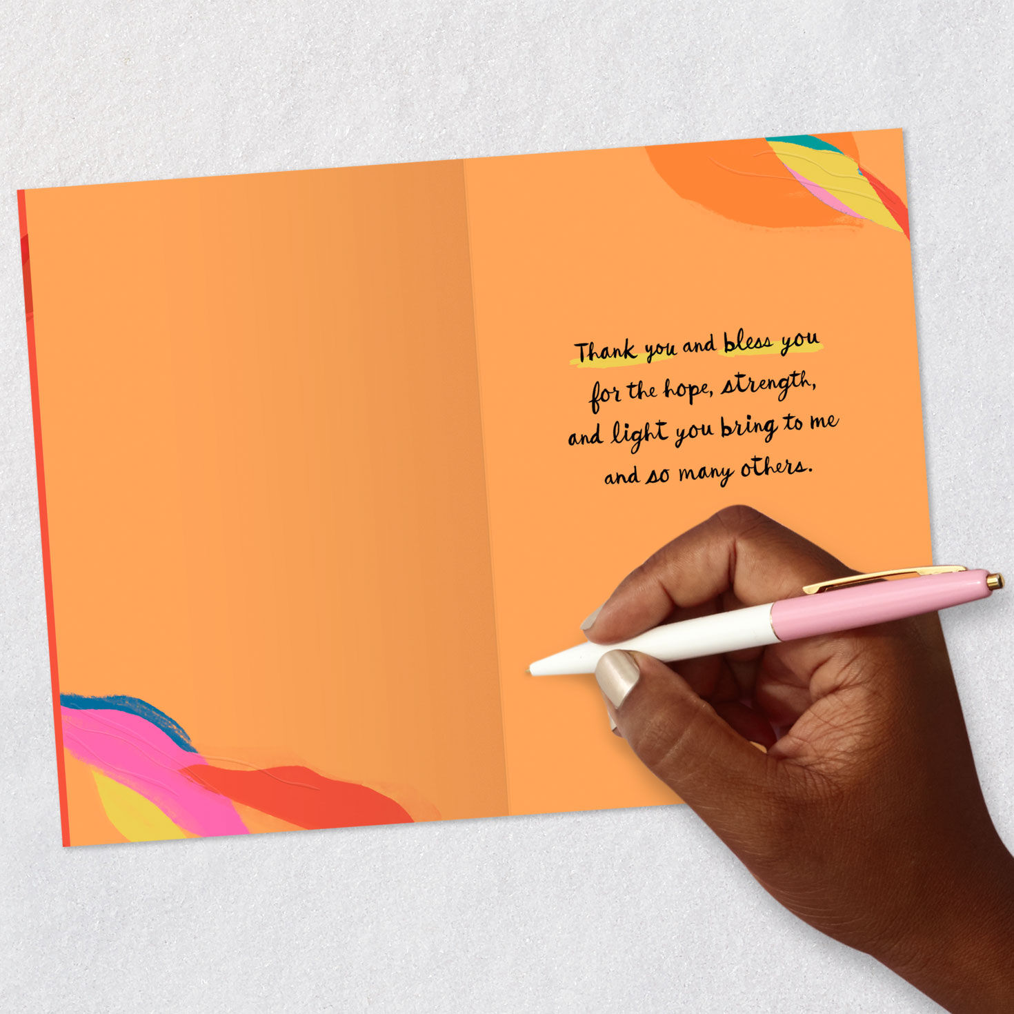 Grateful for Your Hope, Strength and Light Thank-You Card, , large image number 6