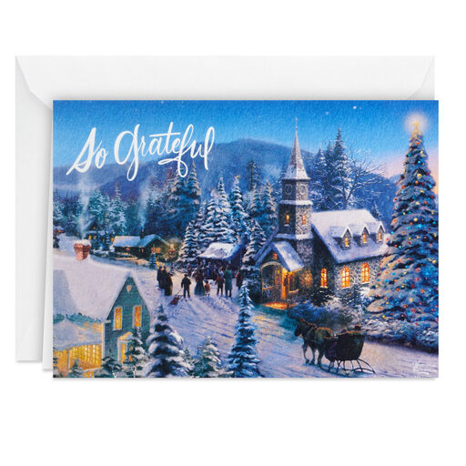 Thomas Kinkade So Grateful Boxed Blank Christmas Note Cards, Pack of 10, 