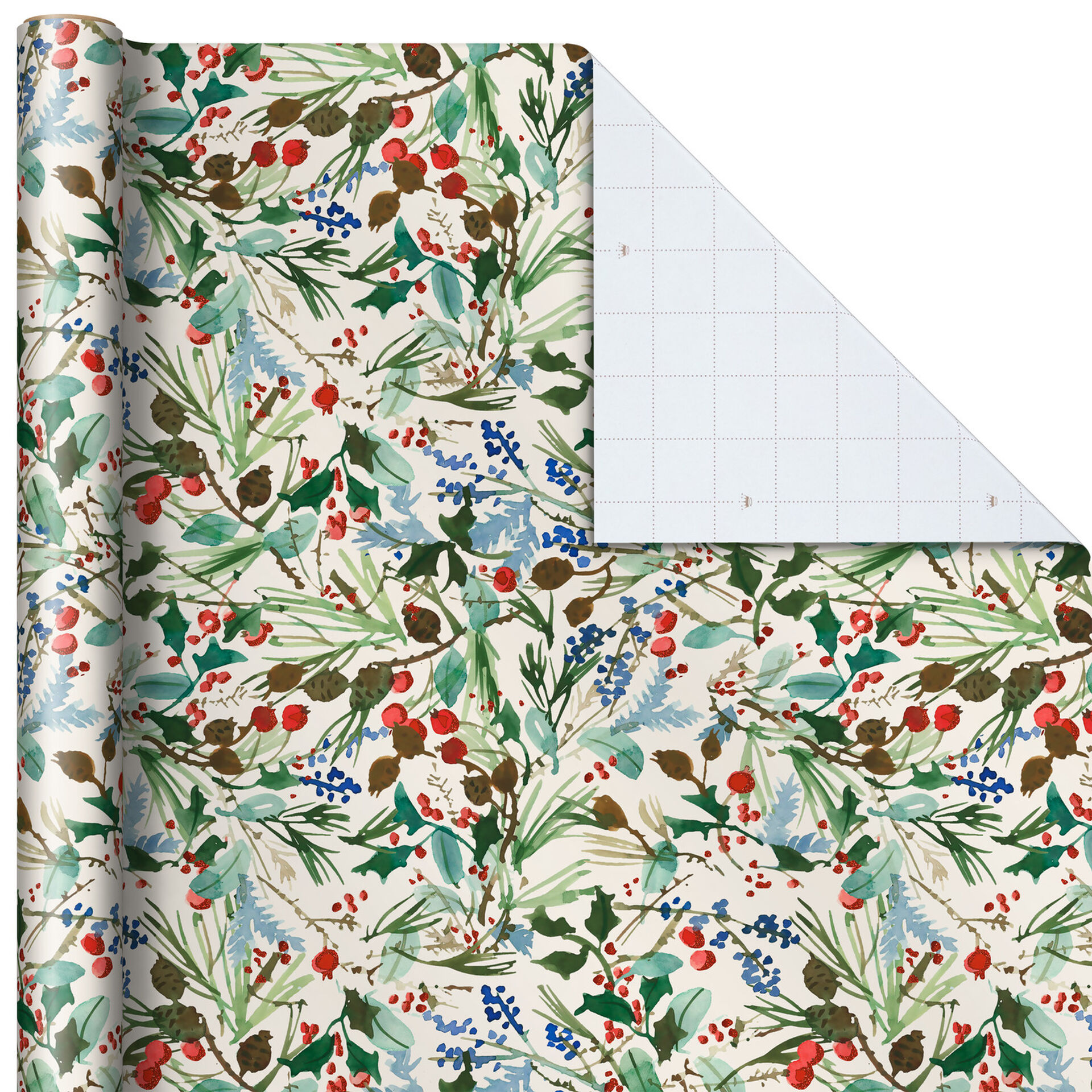 Winter Floral Wrapping Paper, 20 sq. ft. Wrapping Paper Hallmark