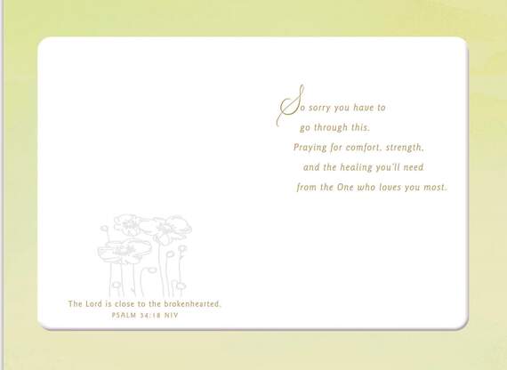 Our Hearts Are With You Religious Sympathy Card, , large image number 2
