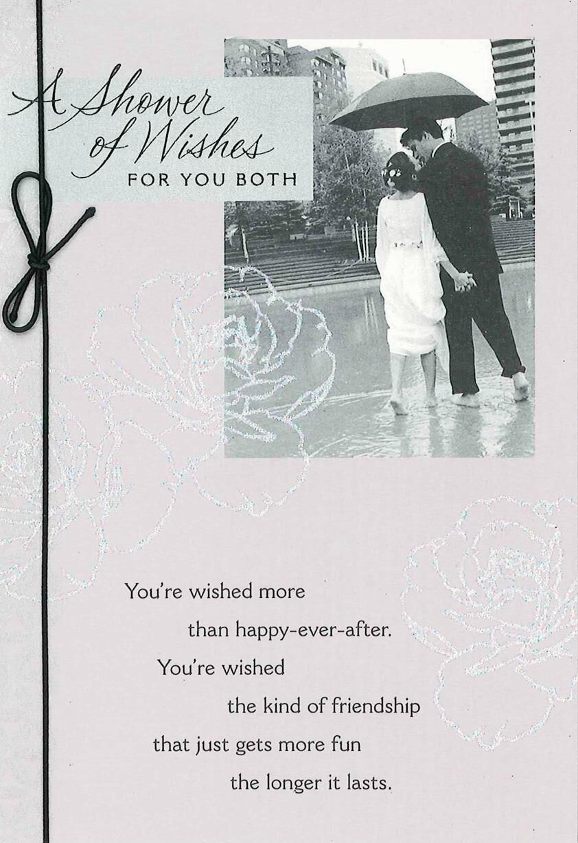 A Shower of Wishes Wedding Card