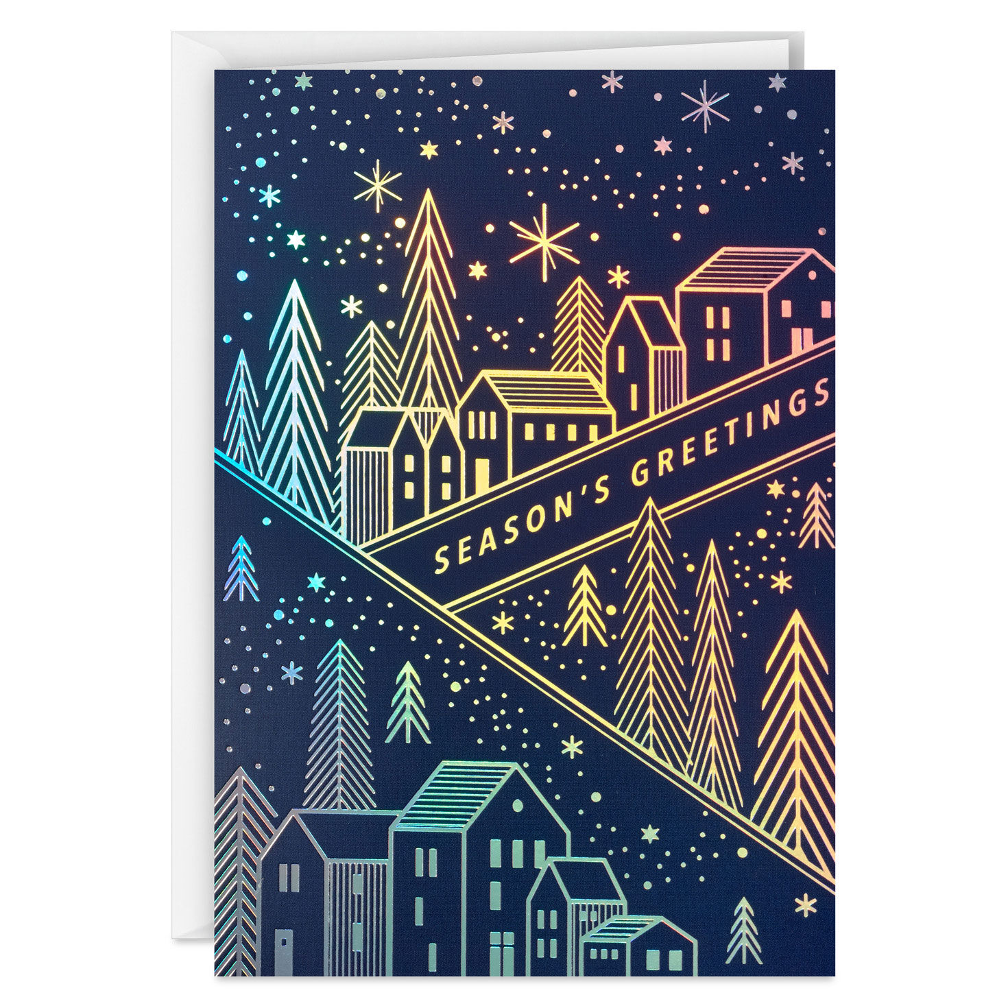 Sparkling Homes at Night Boxed Christmas Cards, Pack of 16, , large image number 2