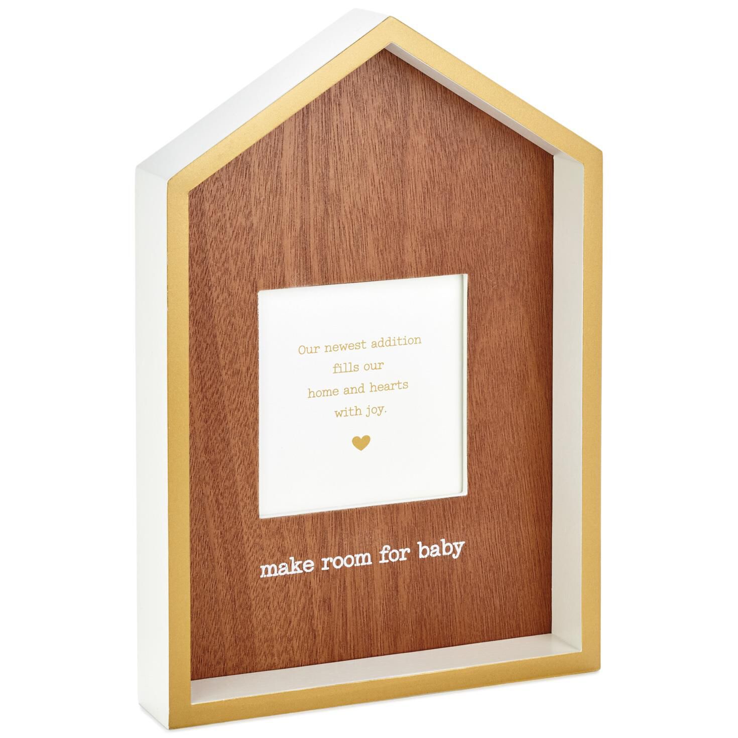 House Shaped Make Room For Baby Shadow Box Picture Frame 4x4