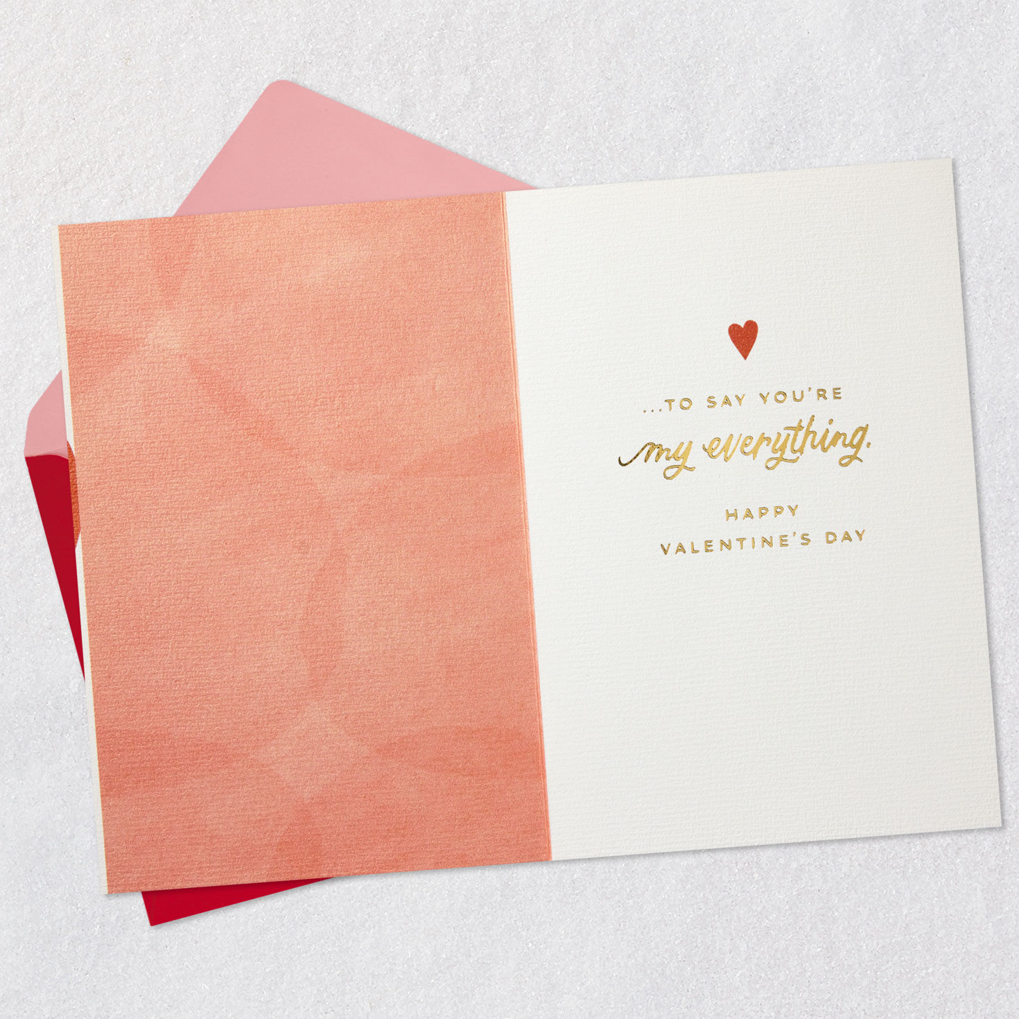 Entwined Hearts Romantic Valentine's Day Card Open card with envelope image number 3