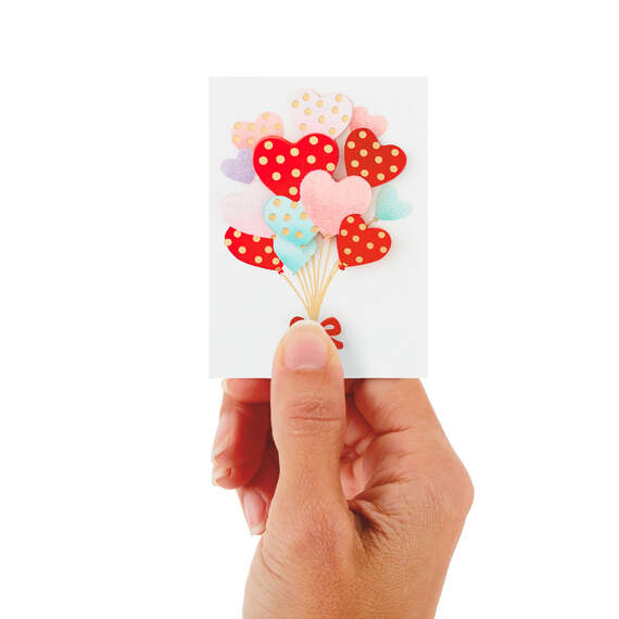 3.25" Mini Heart Balloons All the Happiness Card, , large image number 1