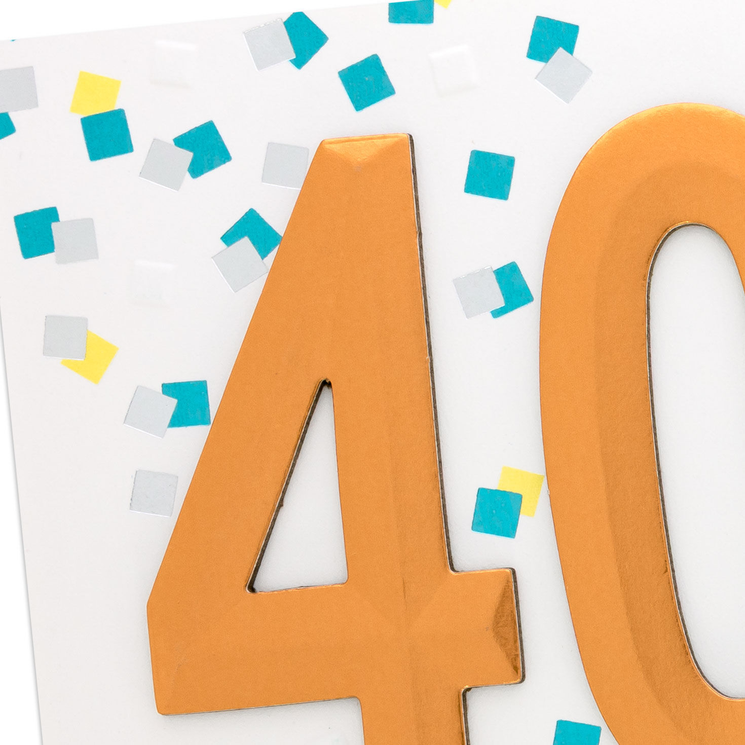 Gold Confetti 40th Birthday Card Card Front Detail image number 5
