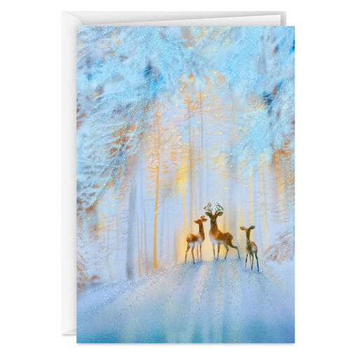 UNICEF Deer in Snowy Woods Boxed Christmas Cards, Pack of 20, 