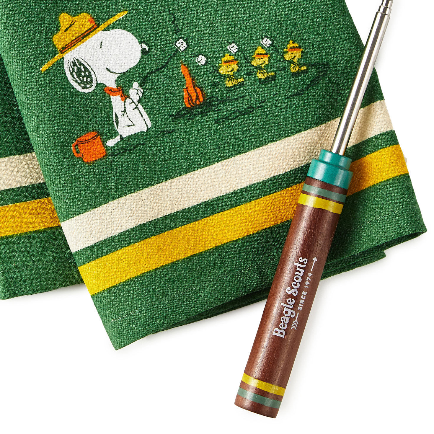 Peanuts® Beagle Scouts Tea Towel and S'mores Fork, Set of 2 for only USD 24.99 | Hallmark