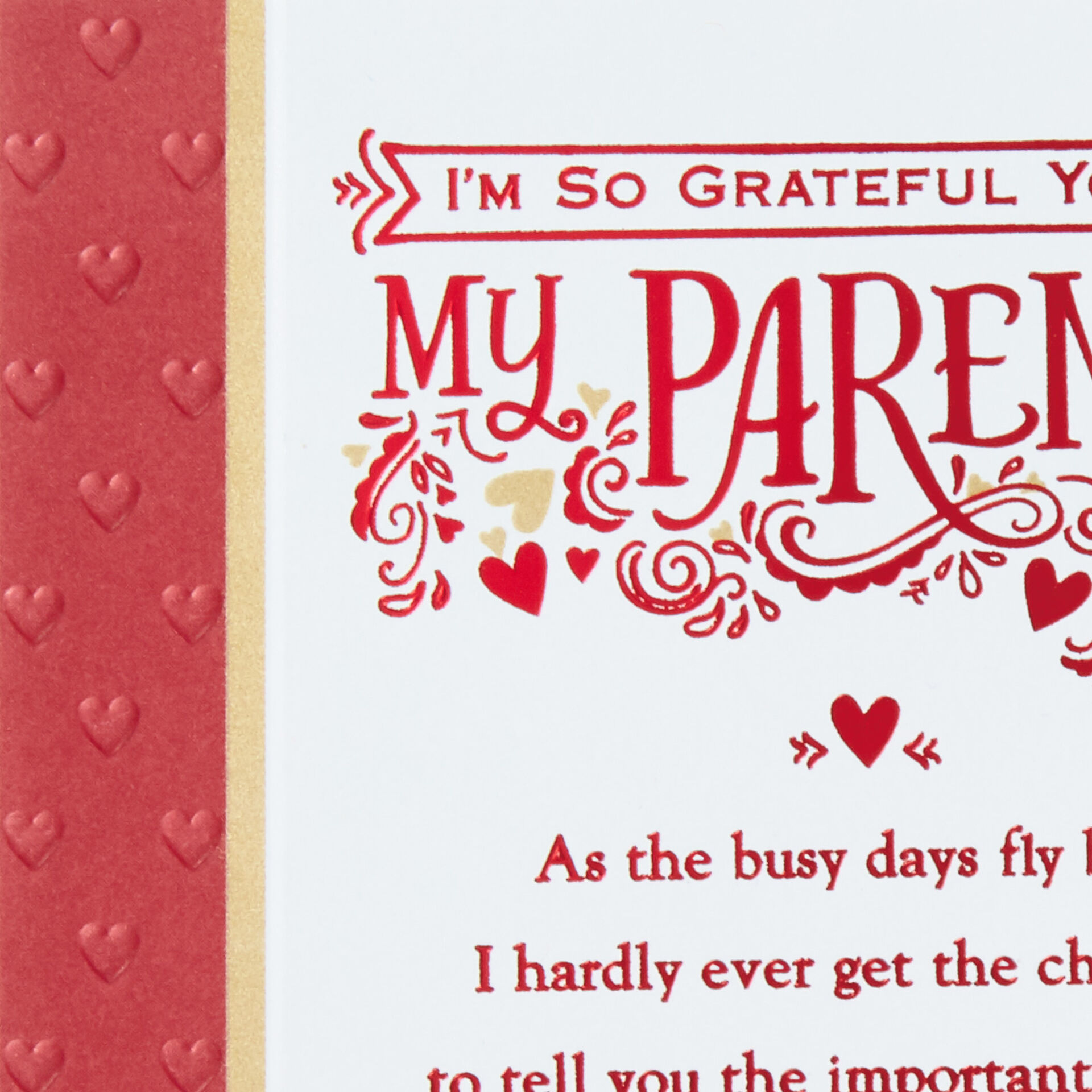 So Grateful You're My Parents Valentine's Day Card Greeting Cards