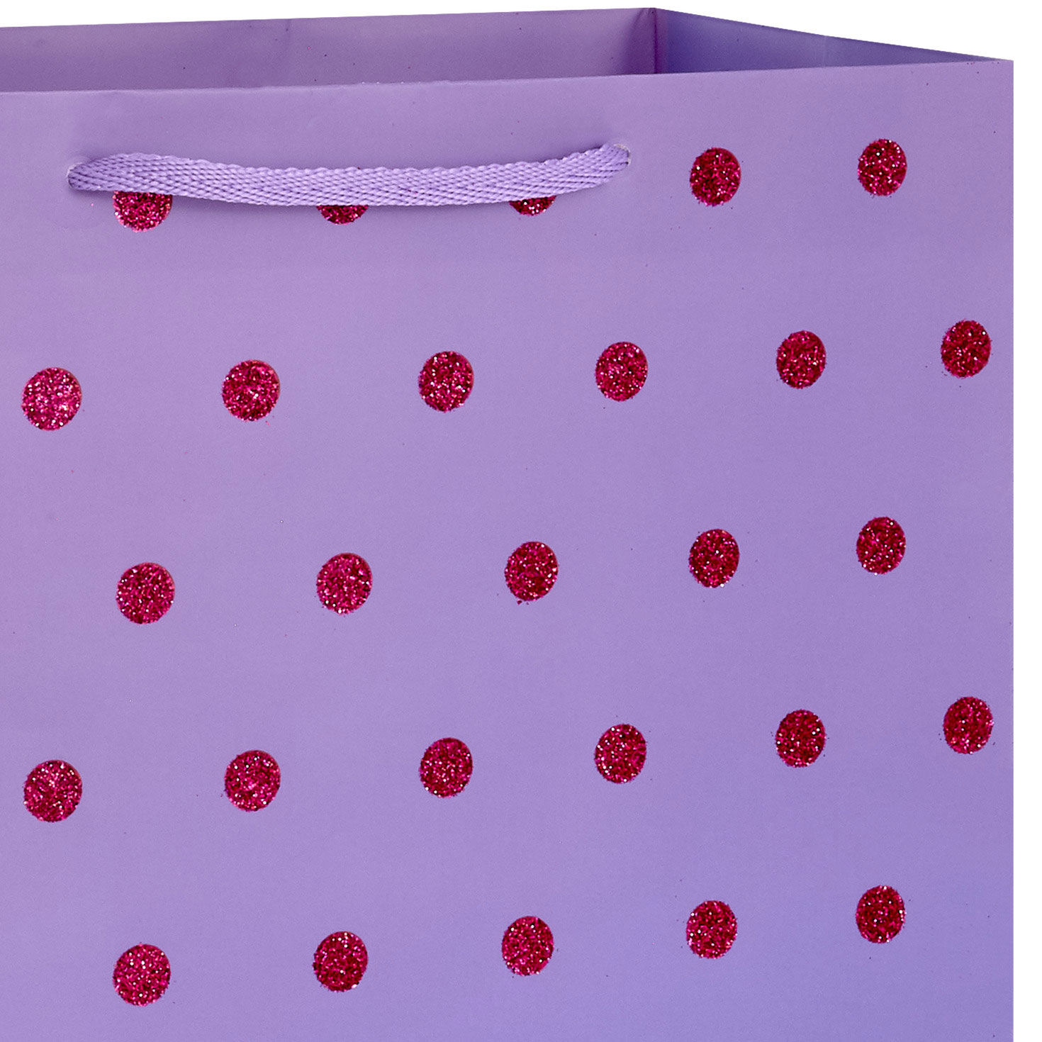 Purple Ombr&eacute; With Glitter Dots Large Gift Bag Handle Detail image number 4