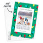 String Lights on Green Personalized Holiday Photo Card Card with Envelope indicating personalization image number 2