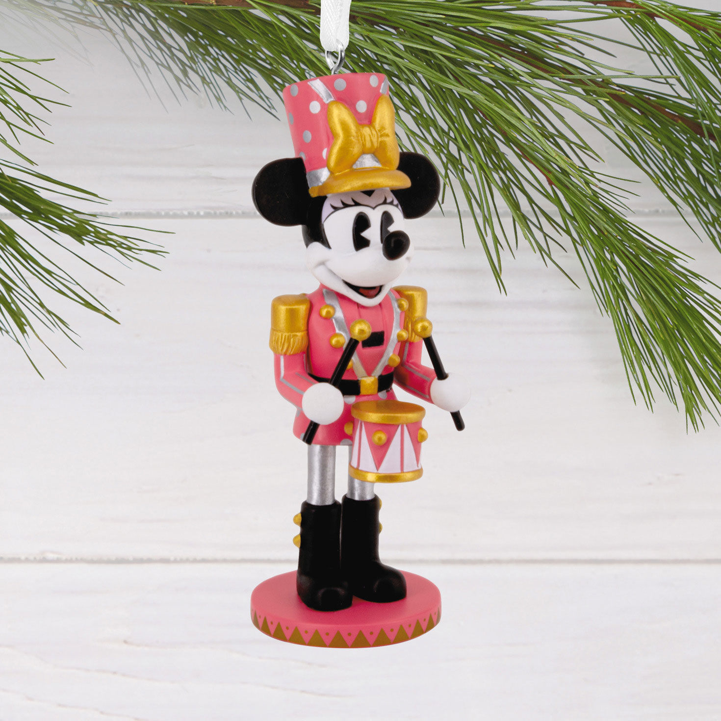 Minnie Mouse Nutcracker Christmas Ornament hanging on tree image number 2