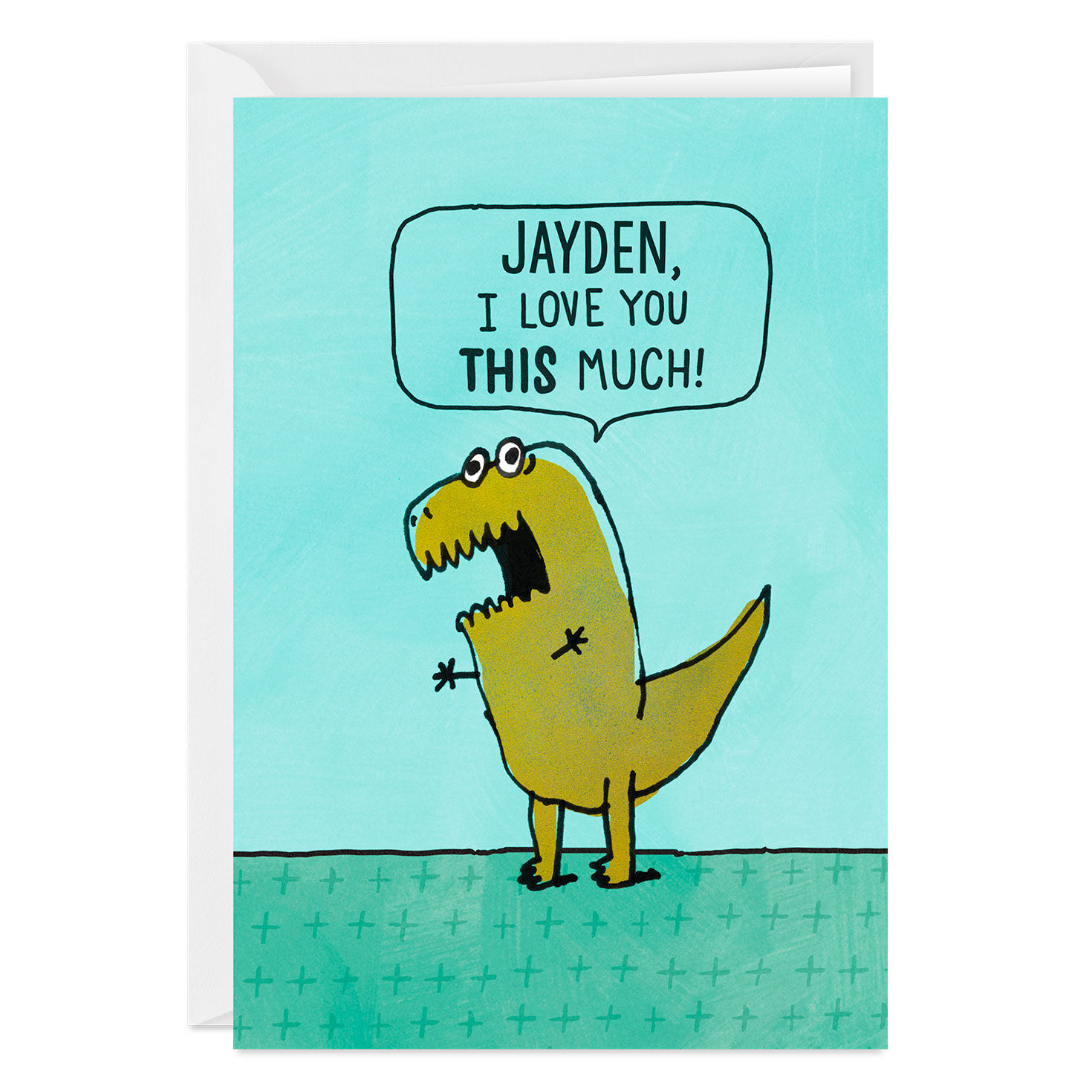 T-Rex Hug Funny Custom Love Card
