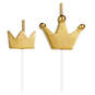 Gold Crown Birthday Candles, Set of 6, , large image number 1