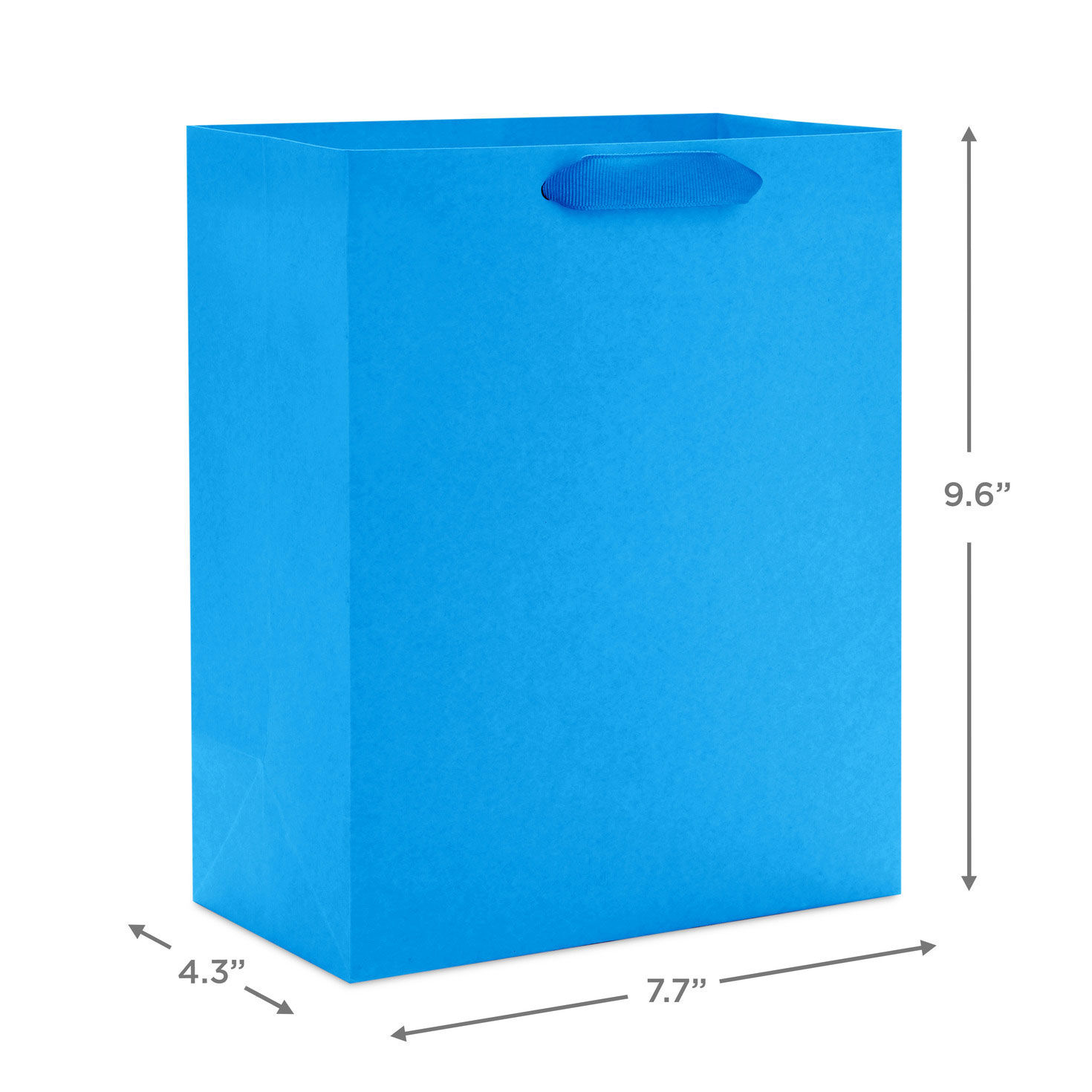 9.6" Royal Blue Medium Gift Bag, Royal Blue, large image number 3