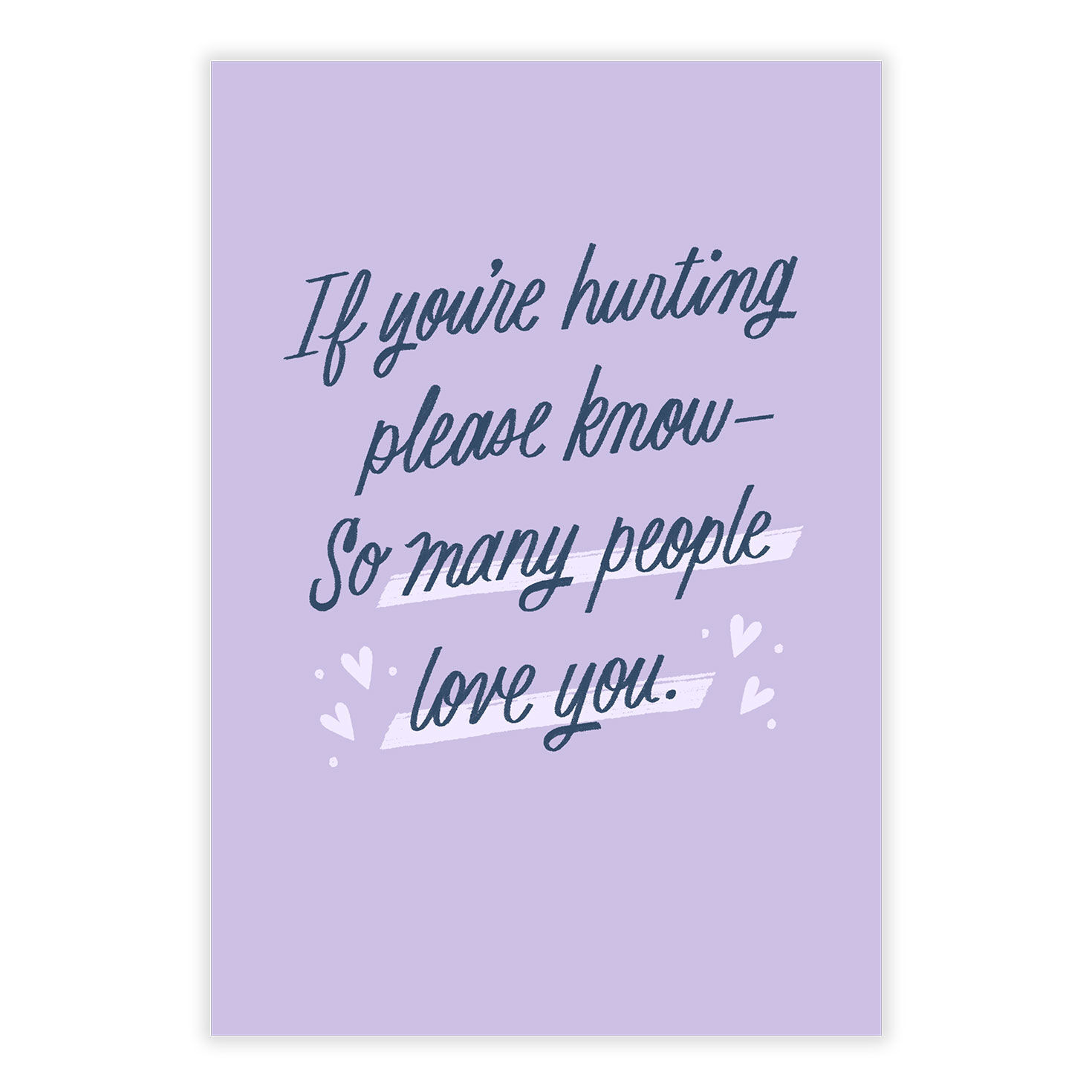 Script on Purple Personalized Care Card front image number 2