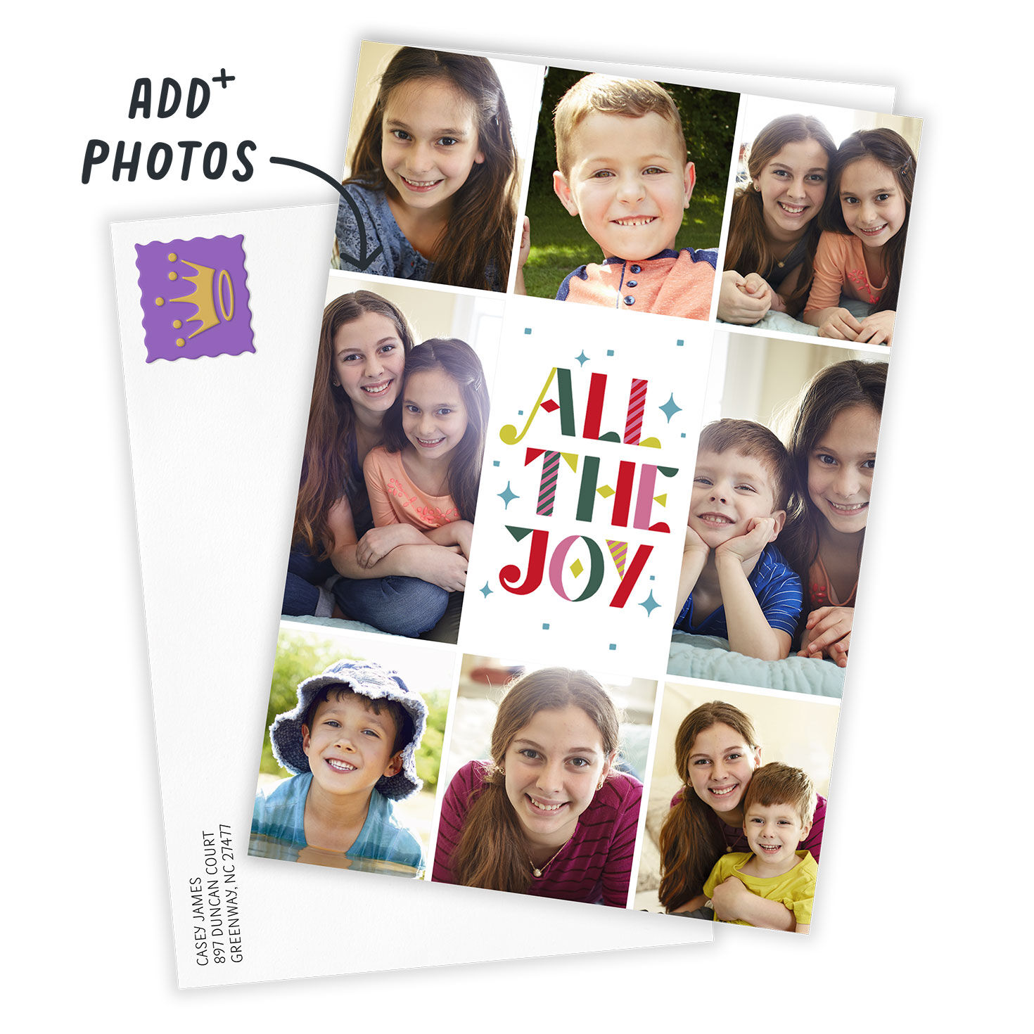 All the Joy Photo Collage Custom Holiday Card, , large image number 2