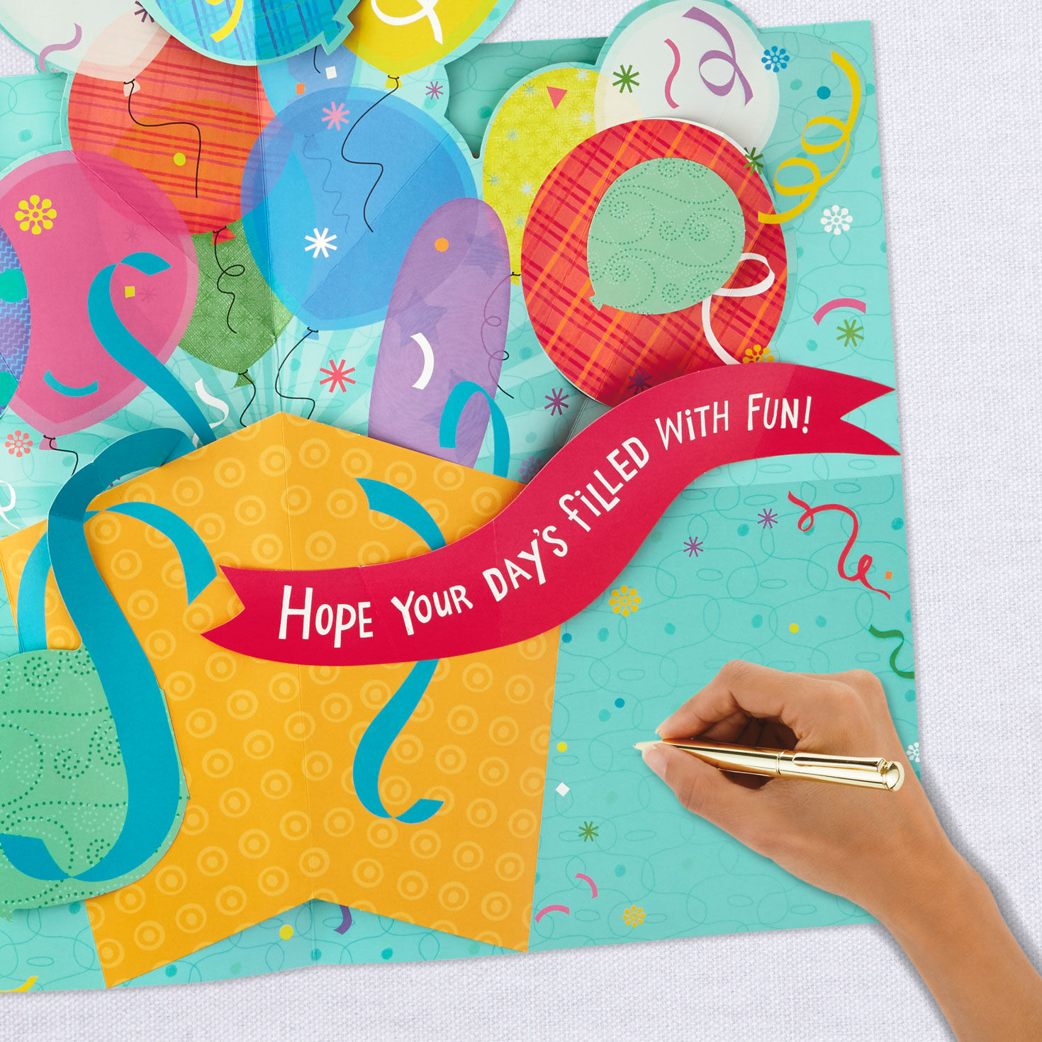 16" Fun Balloons Pop-Up Jumbo Birthday Card, , large image number 7