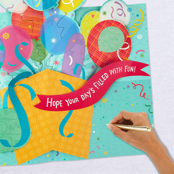16" Fun Balloons Pop-Up Jumbo Birthday Card, , large image number 7