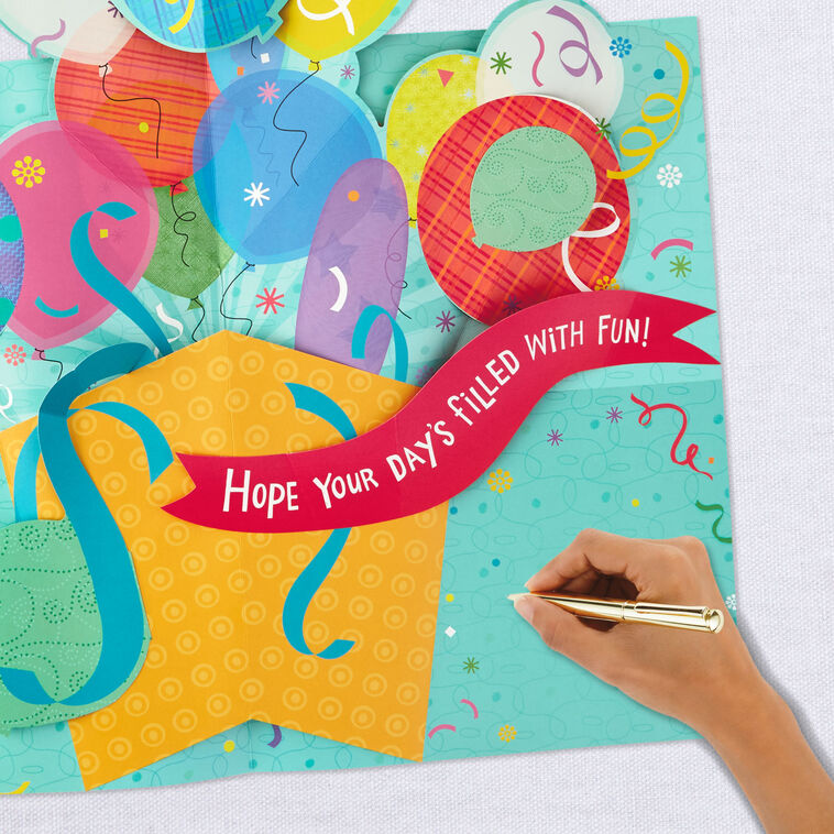16" Fun Balloons Pop-Up Jumbo Birthday Card, , large image number 7
