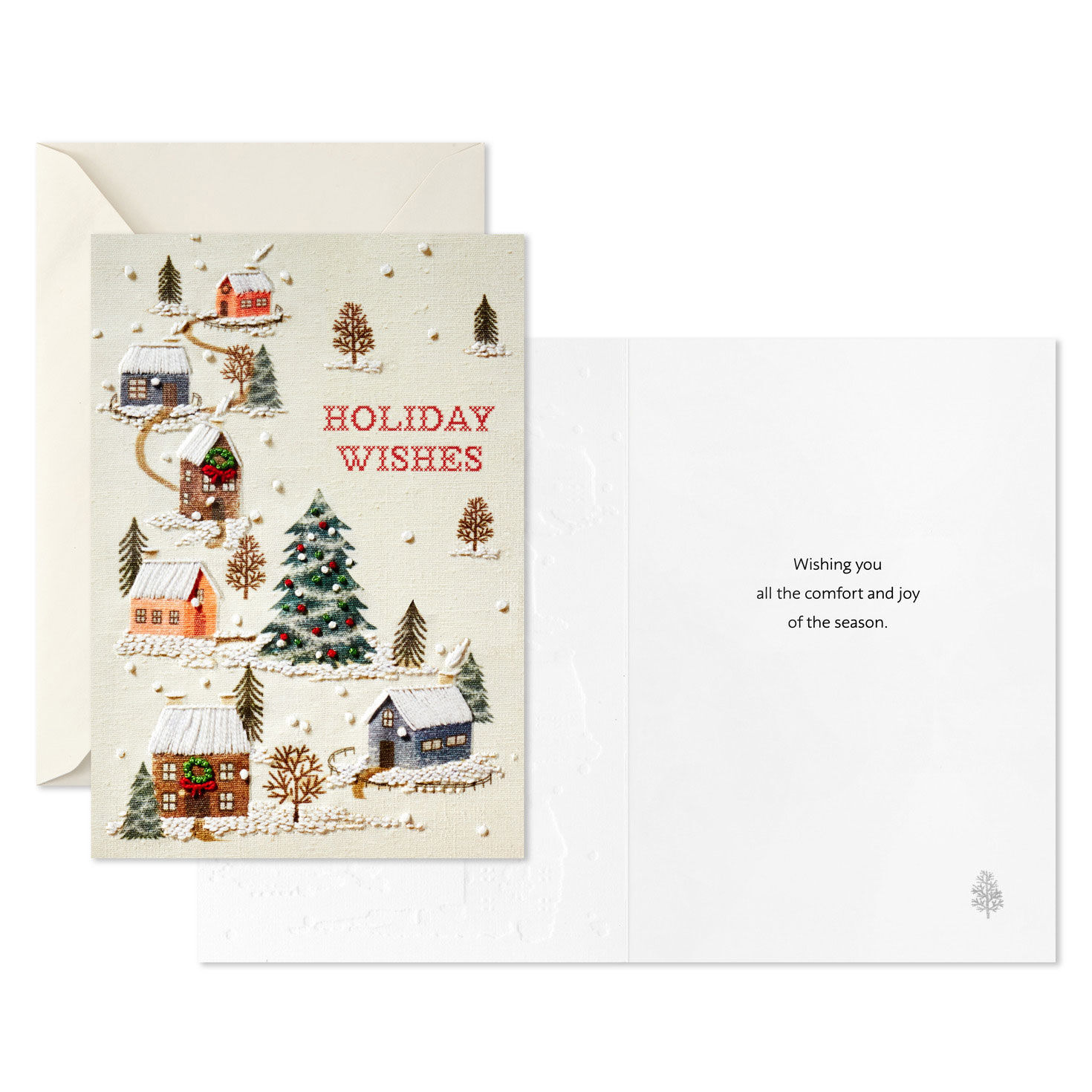 Needlepoint Homes and Trees Boxed Christmas Cards, Pack of 16 for only USD 15.49 | Hallmark