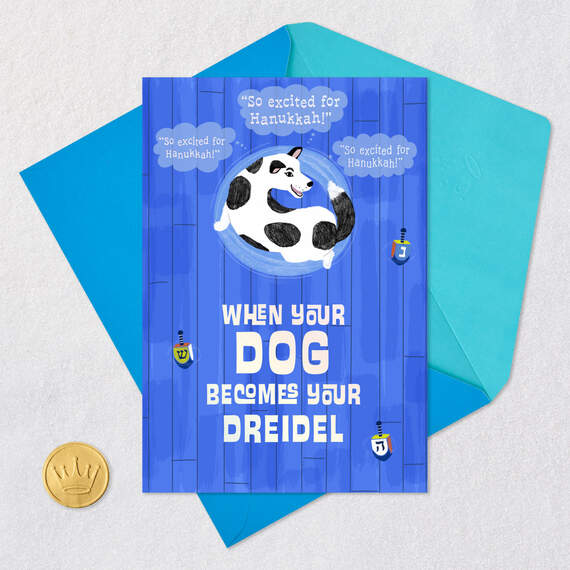 When Your Dog Becomes Your Dreidel Funny Hanukkah Card, , large image number 5