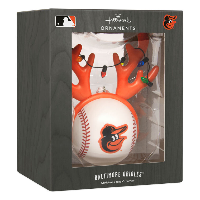 Orioles Reindeer Baseball Christmas Ornament package front image number 7
