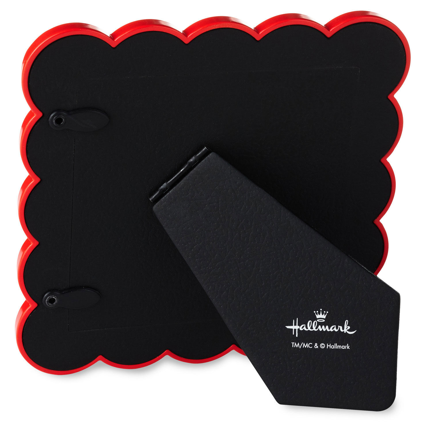 Red and Cream Scallop Edge Square Picture Frame back image number 2