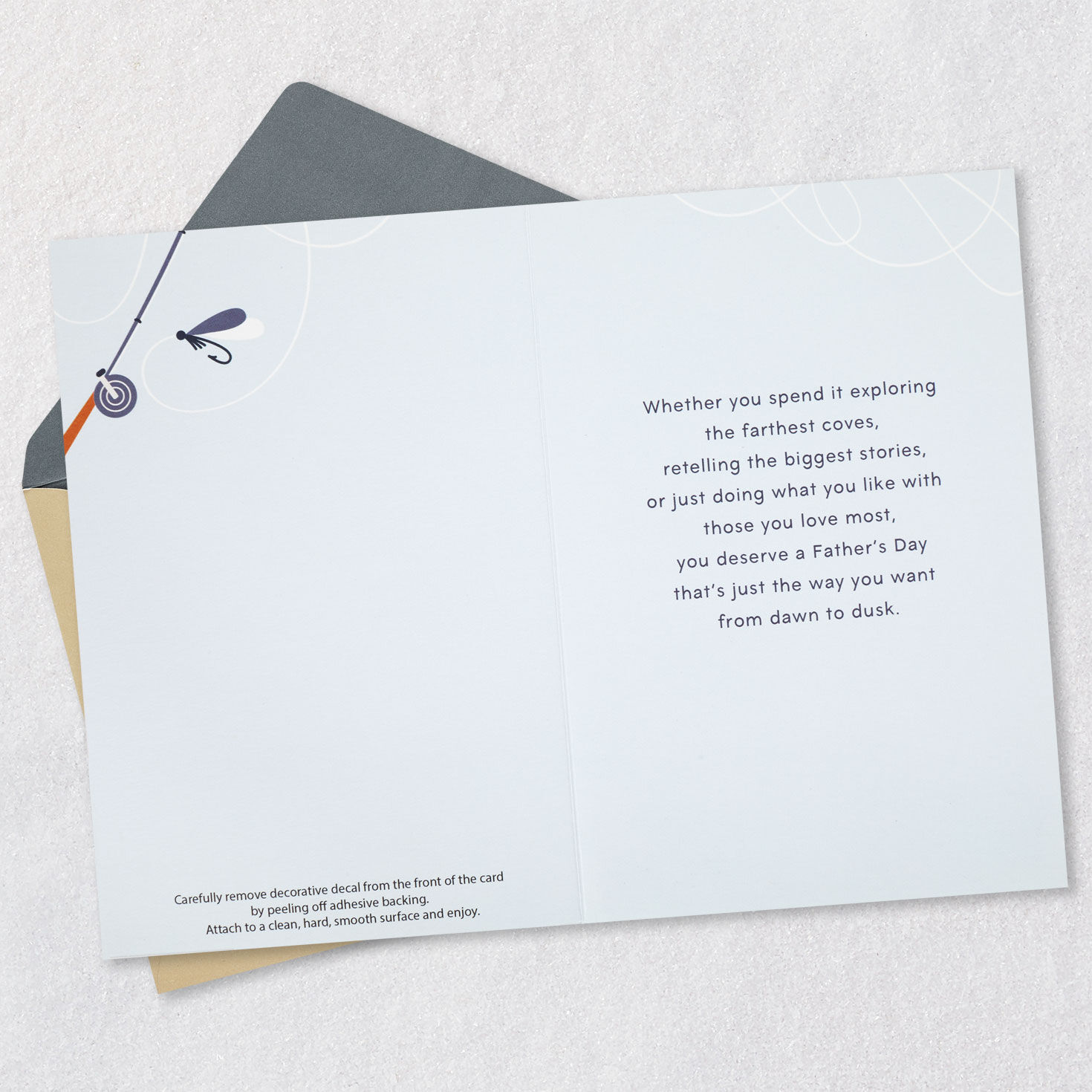 Keepin' It Reel Father's Day Card With Fishing Decal, , large image number 3