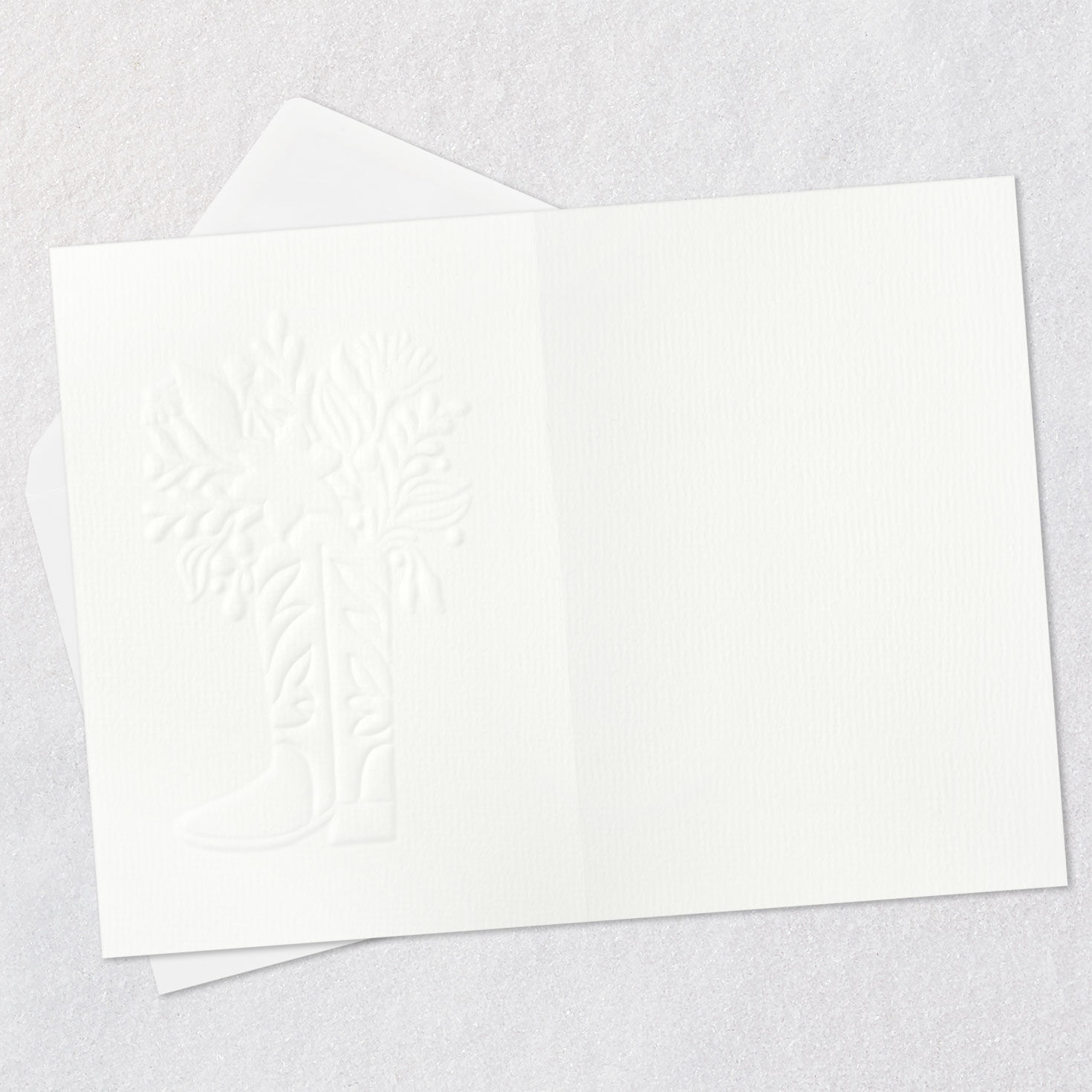 Floral Blooms in Boot Grand Ole Opry Christmas Card Open card with envelope image number 2