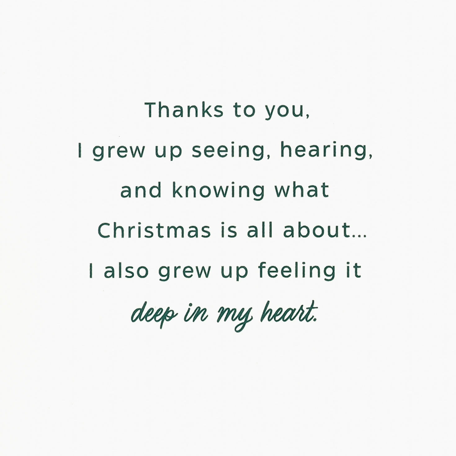 Red Floral on Green Christmas Card for Mom Sentiment image number 2