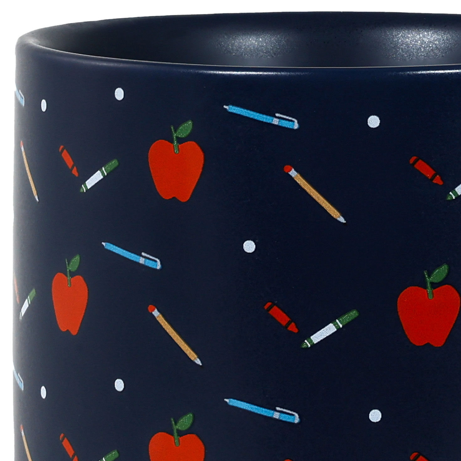 School Supplies Navy Teacher Mug upclose view image number 4