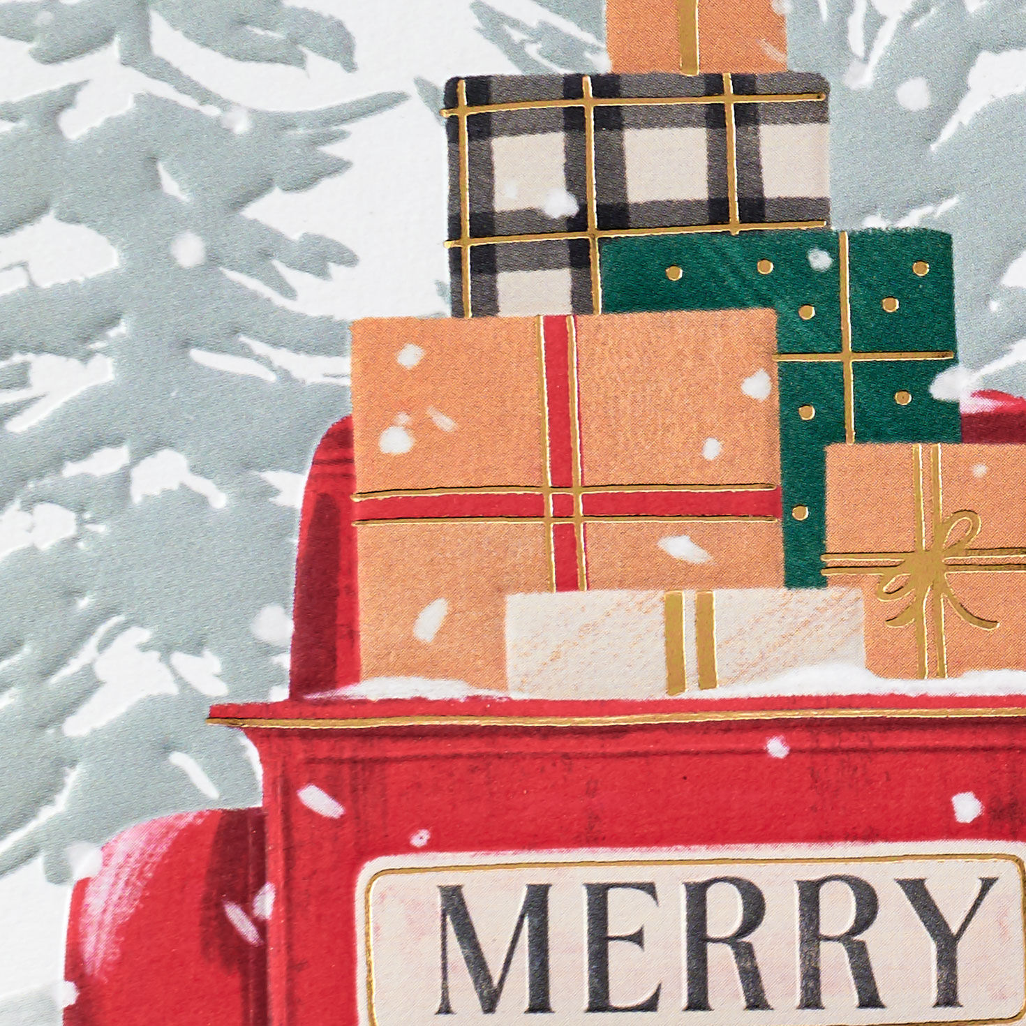 Merry Vintage Red Truck You're Loved Christmas Card, , large image number 4