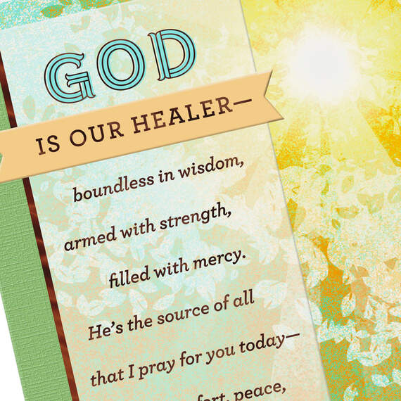 God Is Our Healer Religious Get Well Card, , large image number 5