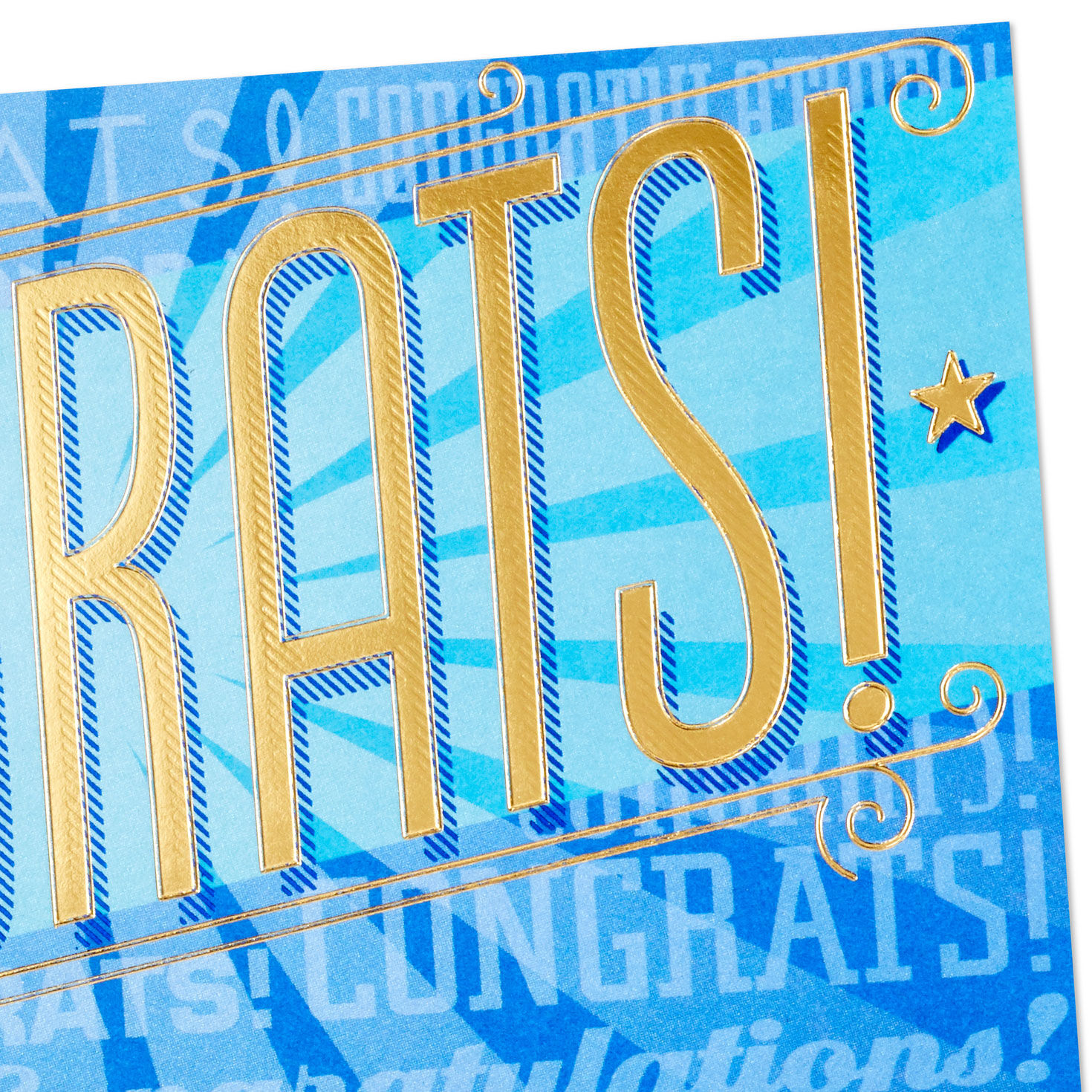 Blue Starburst Graduation Money Holder Card Card Front Detail image number 5