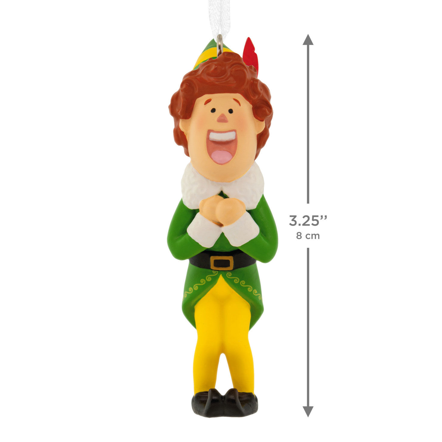 Buddy the Elf Christmas Ornament measurement image number 3
