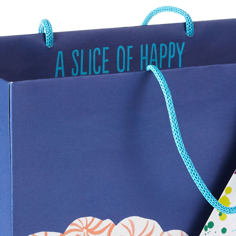 Cake on Blue Large Gift Bag upclose detail image number 5