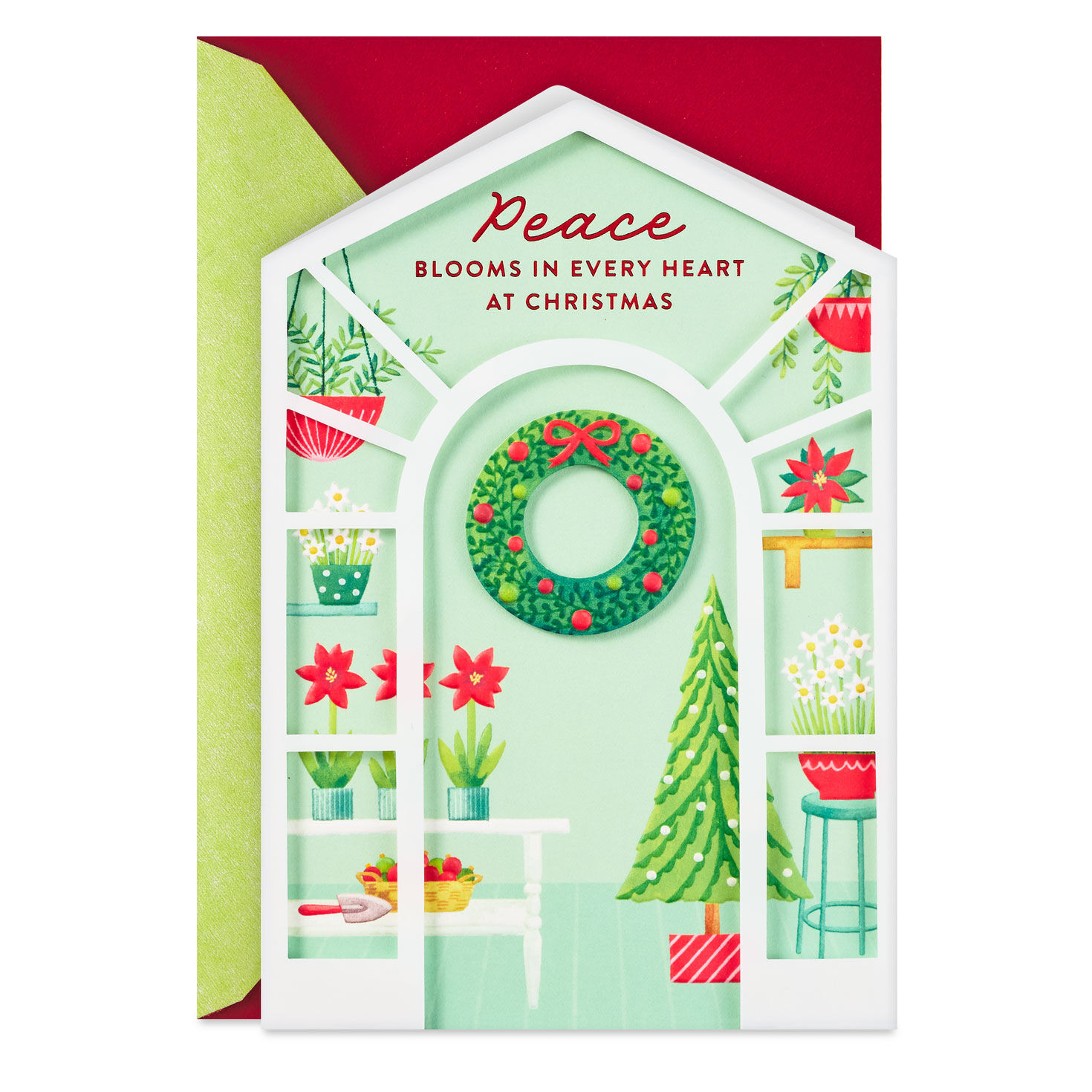 Peace Blooms in Every Heart Christmas Card