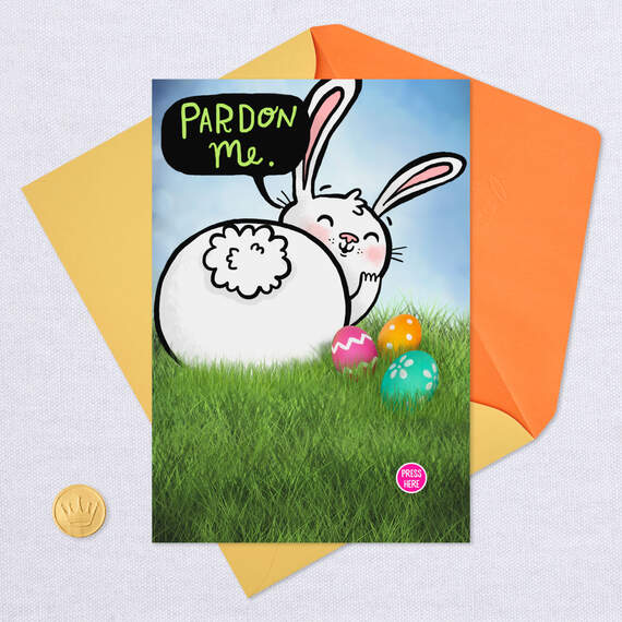 Farting Rabbit Funny Musical Easter Card, , large image number 5