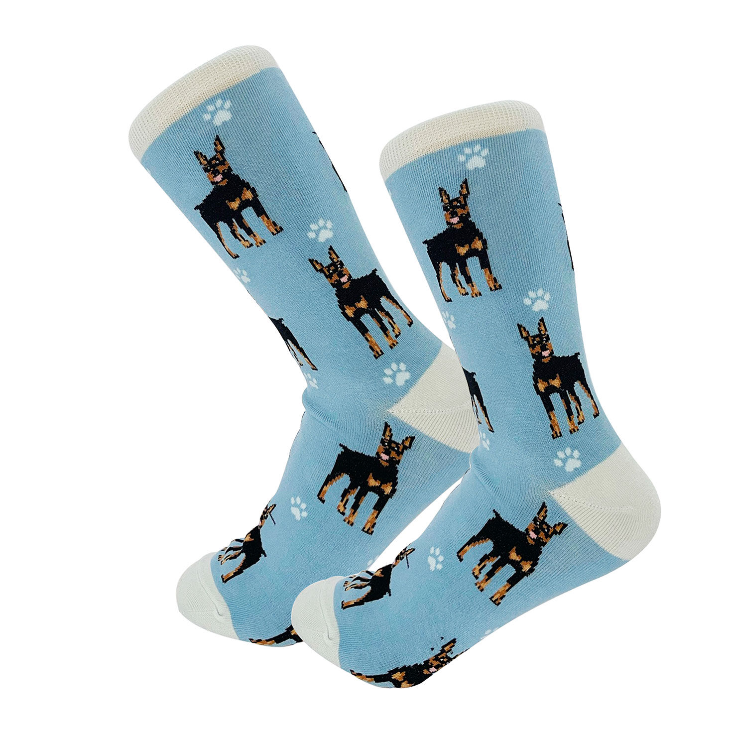 E&S Pets Doberman Pinscher Novelty Crew Socks