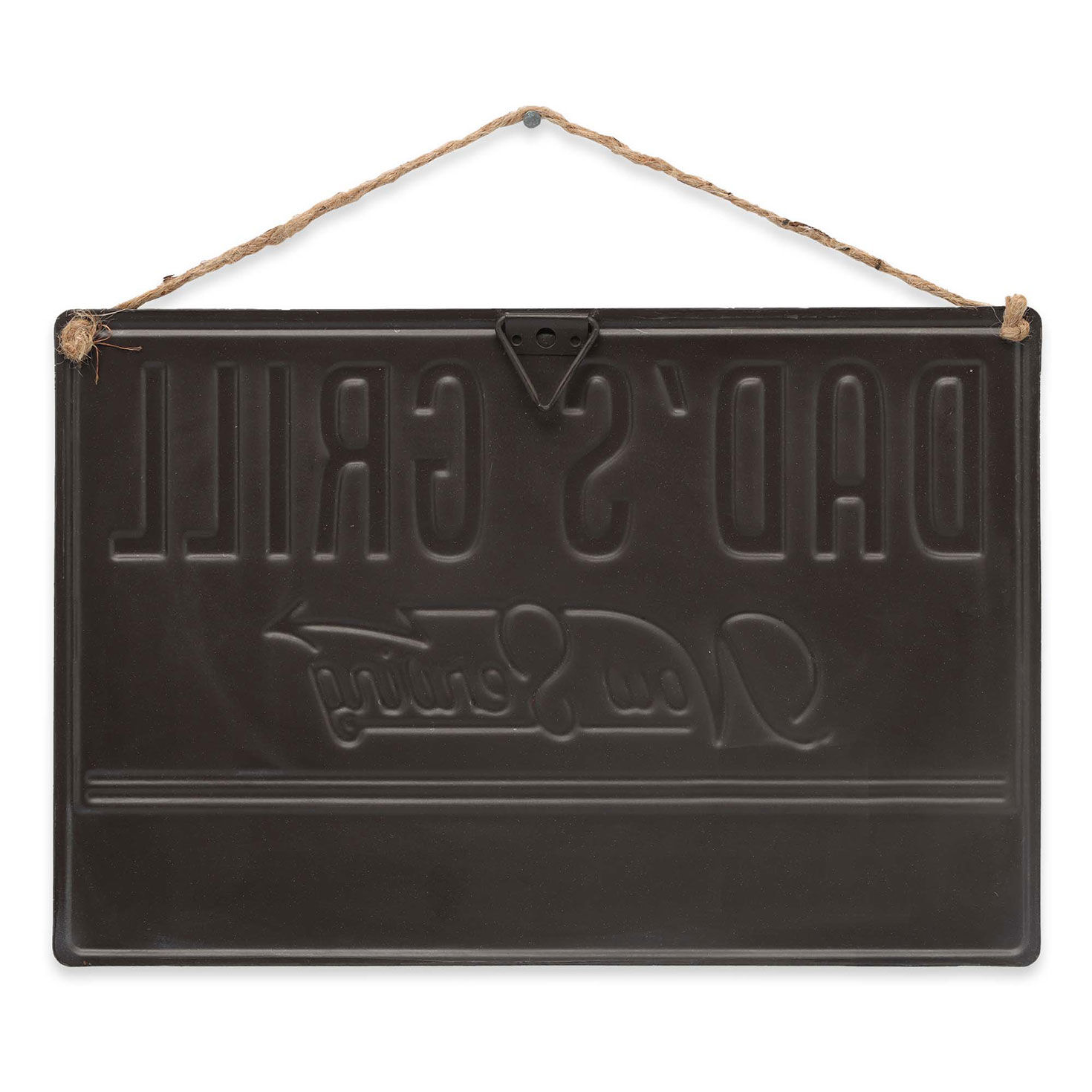 Dad's Grill Now Serving Embossed Tin Sign  image number 2