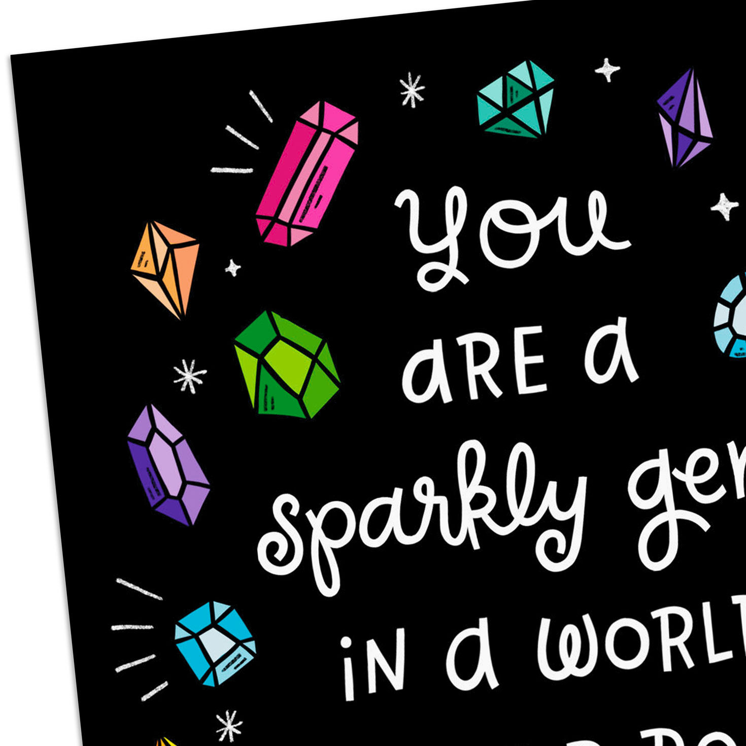 Sparkly Gems Funny Thinking of You Card Card Front Detail image number 4