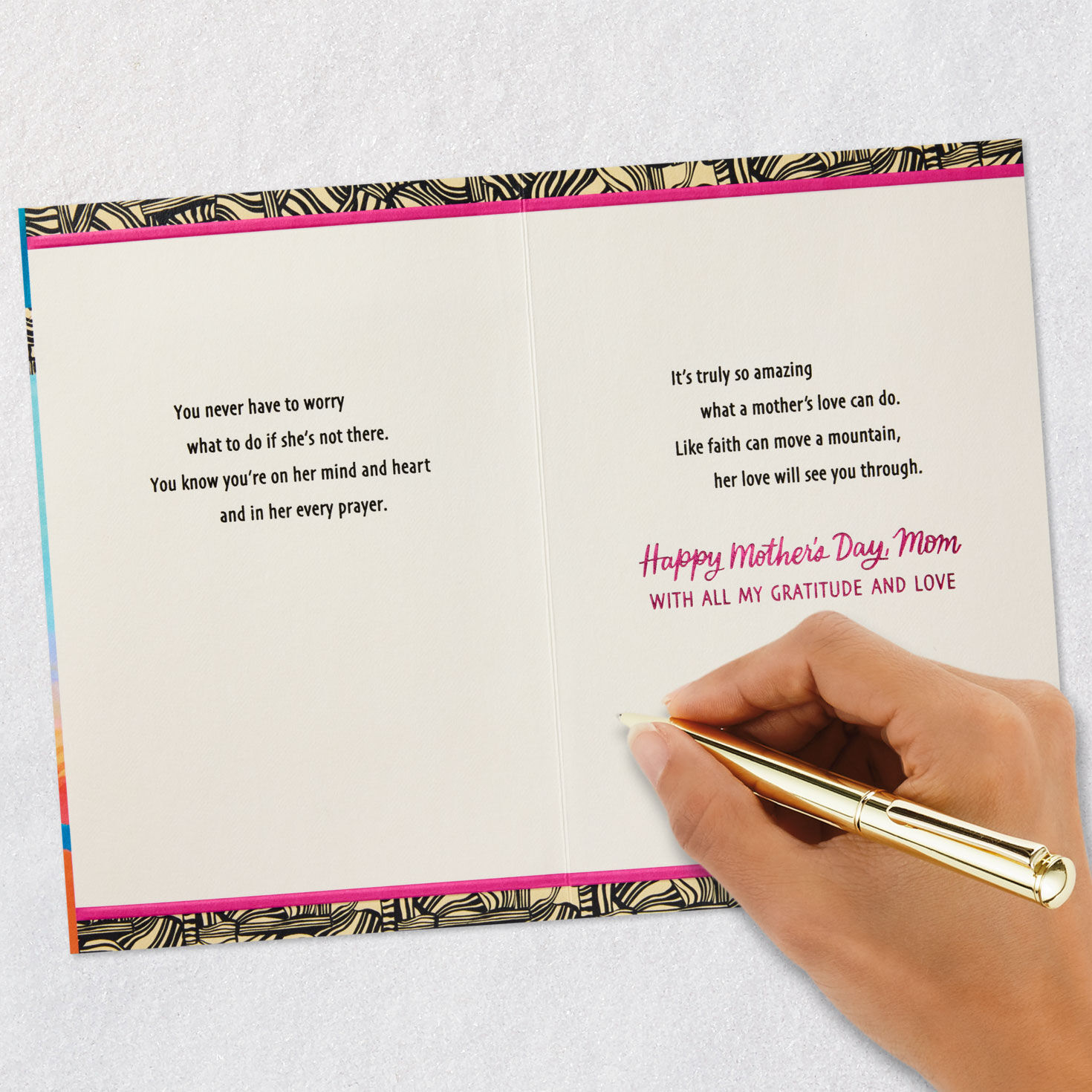 Sunset Landscape Religious Mother's Day Card for Mom Signing card image number 7