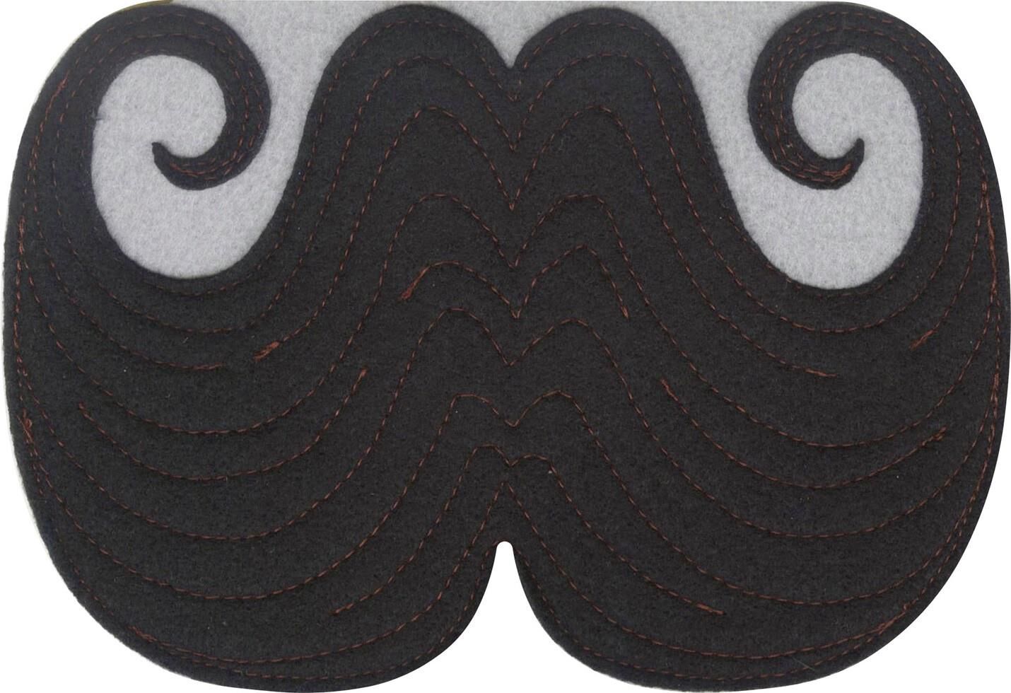 Mustache Felt Musical Birthday Card