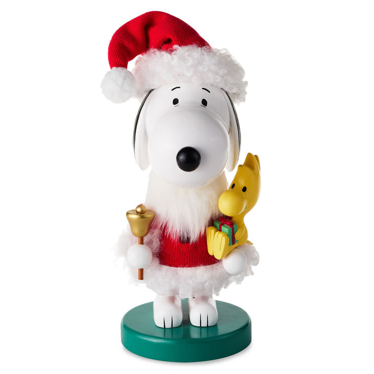 Peanuts® Bell-Ringing Santa Snoopy Nutcracker Figurine, 10" H