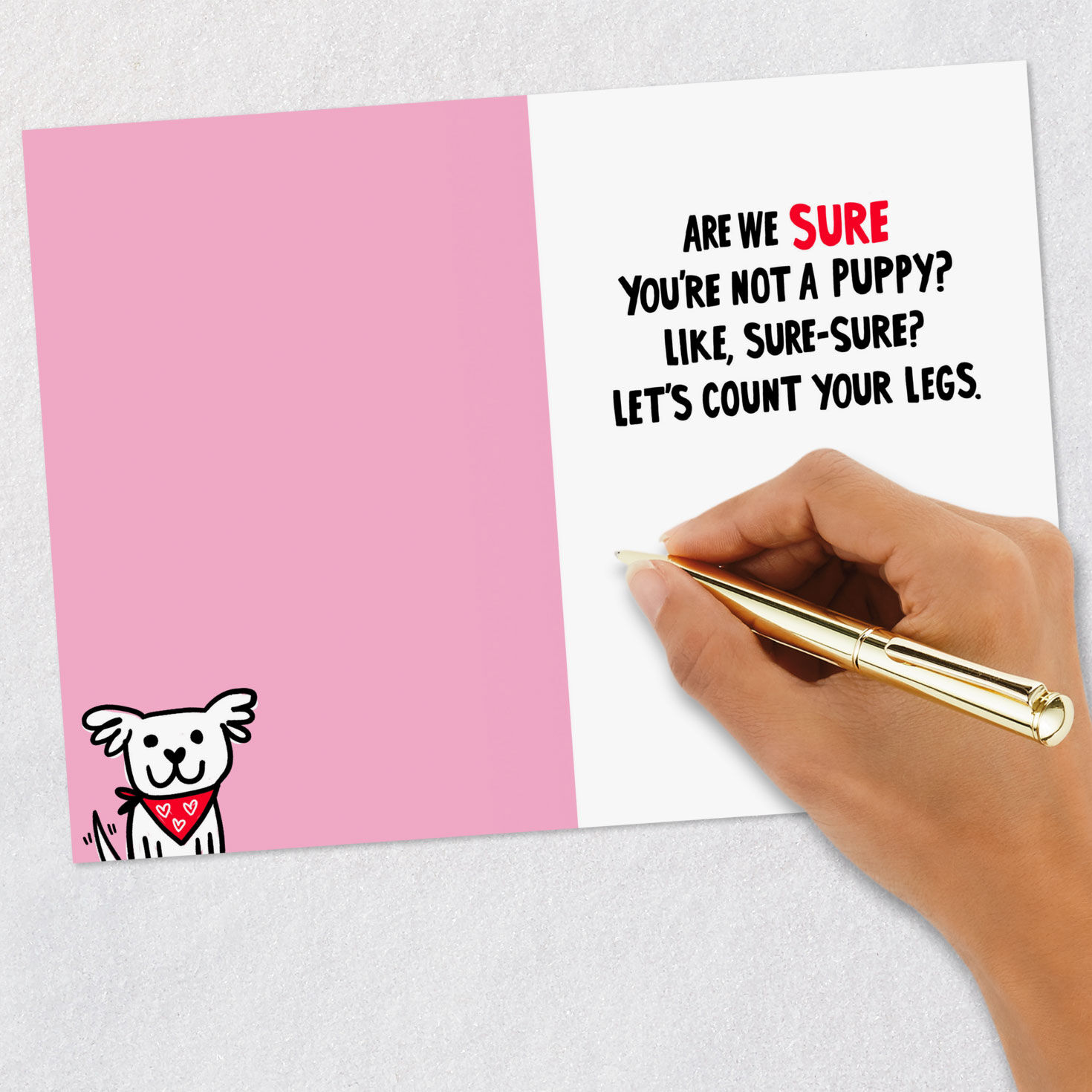 Loved and Adored Lettering Funny Valentine's Day Card  image number 6